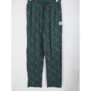 Life Is Good Pajama Pants Mens M Tailgate Football Dog All Over Print Pockets